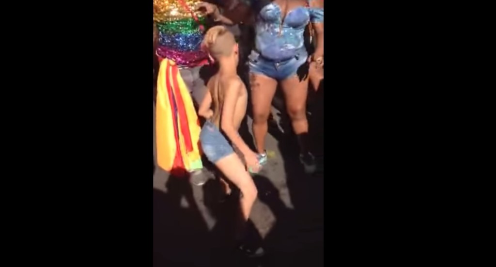 girl twerking on boy