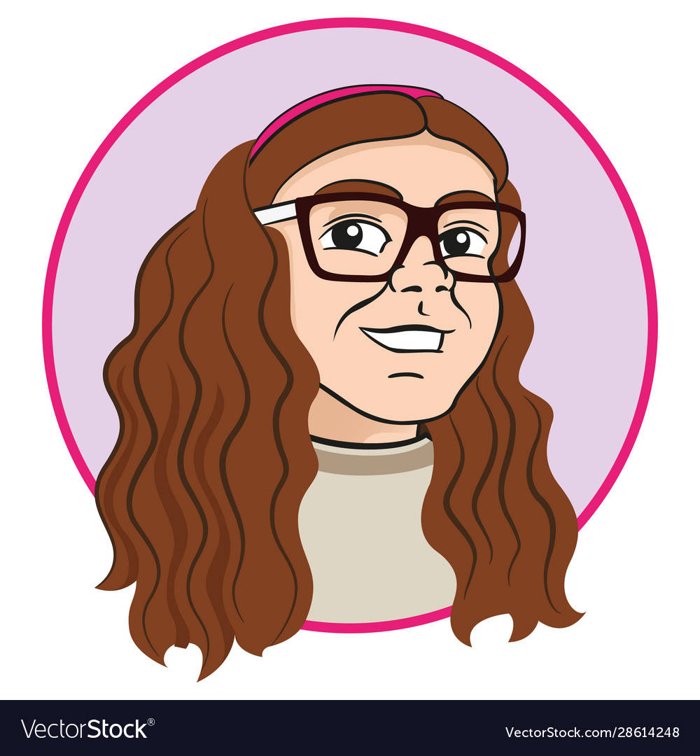 Girl With Brown Hair And Glasses low az