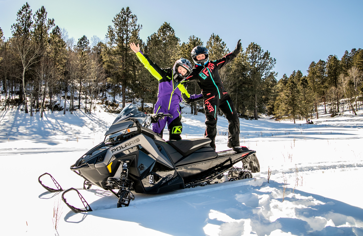 Best of Hot girls on snowmobile