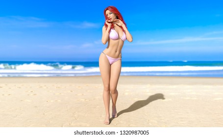 anne medley add photo hot redhead in bikini