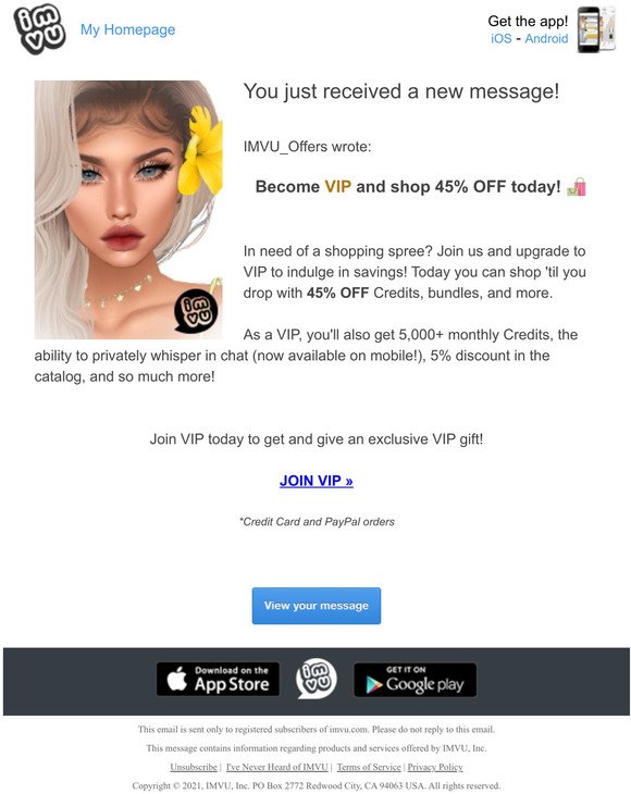 brian badenhop recommends How To Become Vip On Imvu