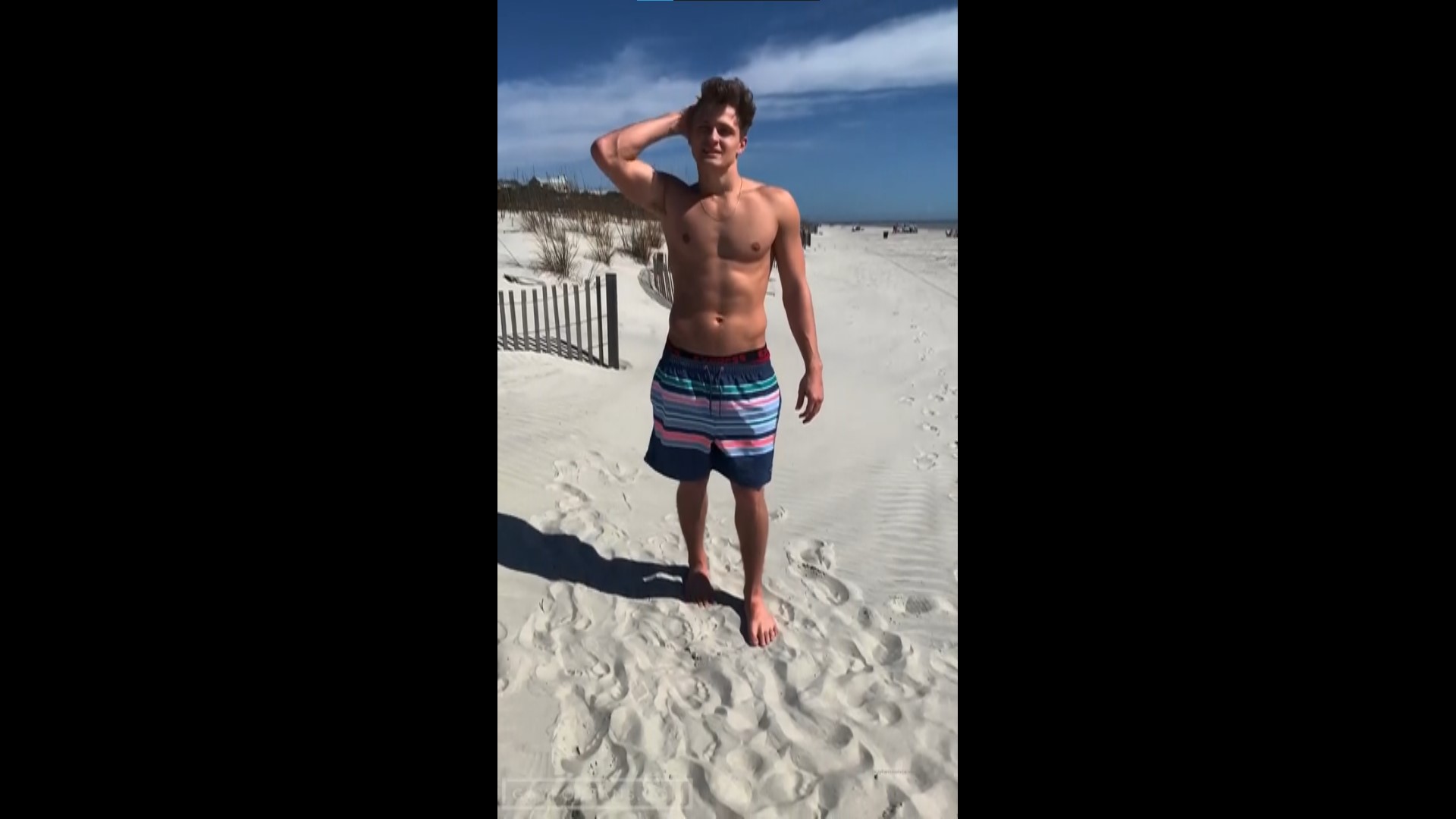 jacking off on the beach