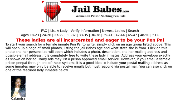 Best of Jail babe pen pal