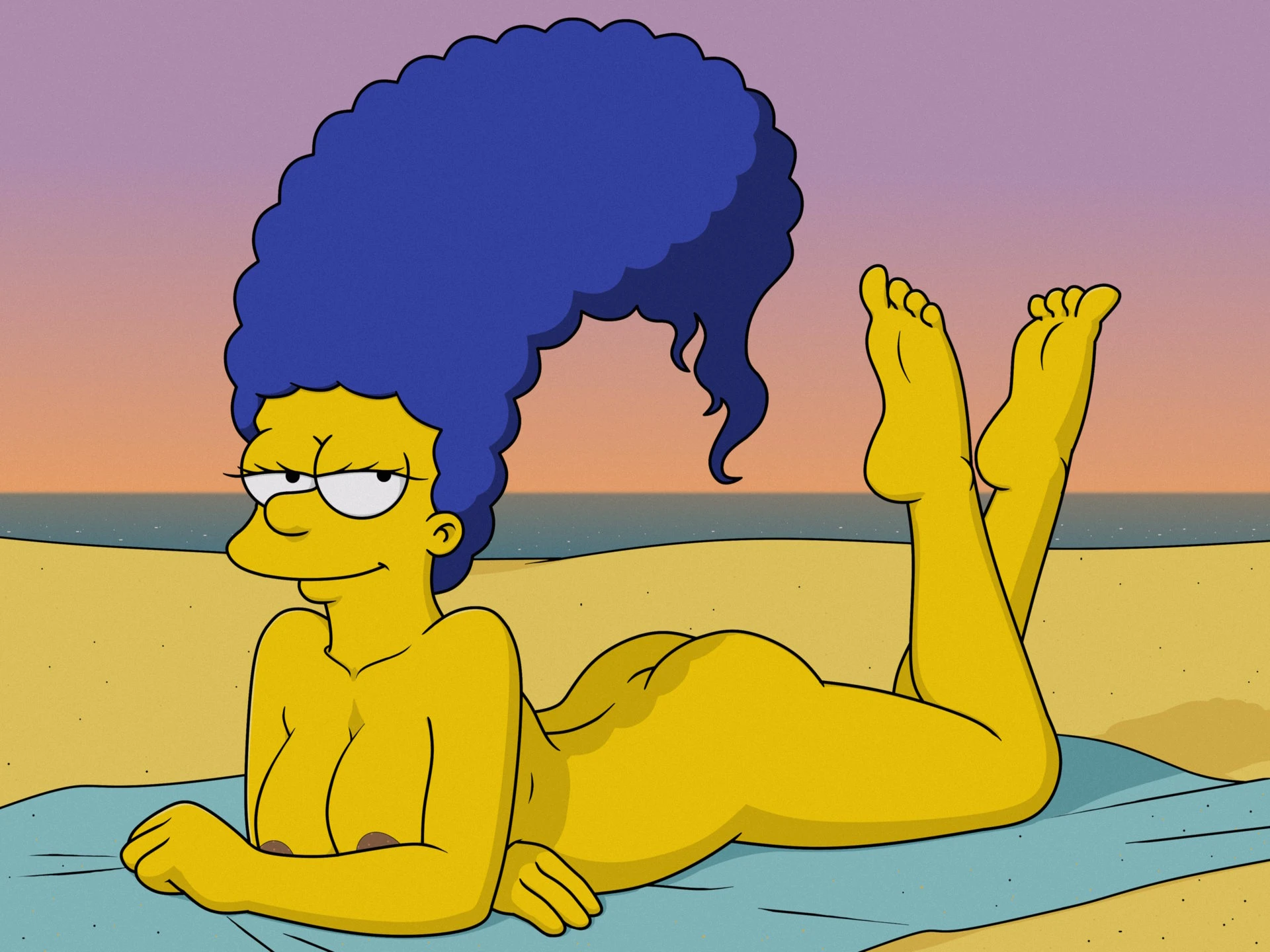 christopher d john recommends marge and the nude beach pic