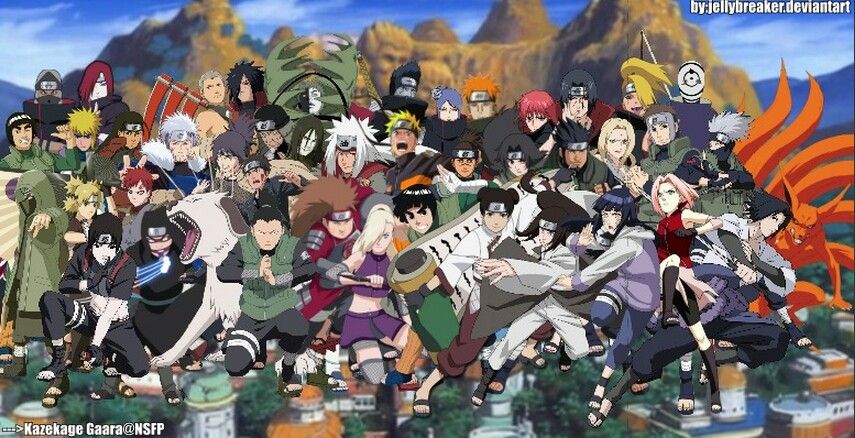 Naruto Group Picture brown cassidy