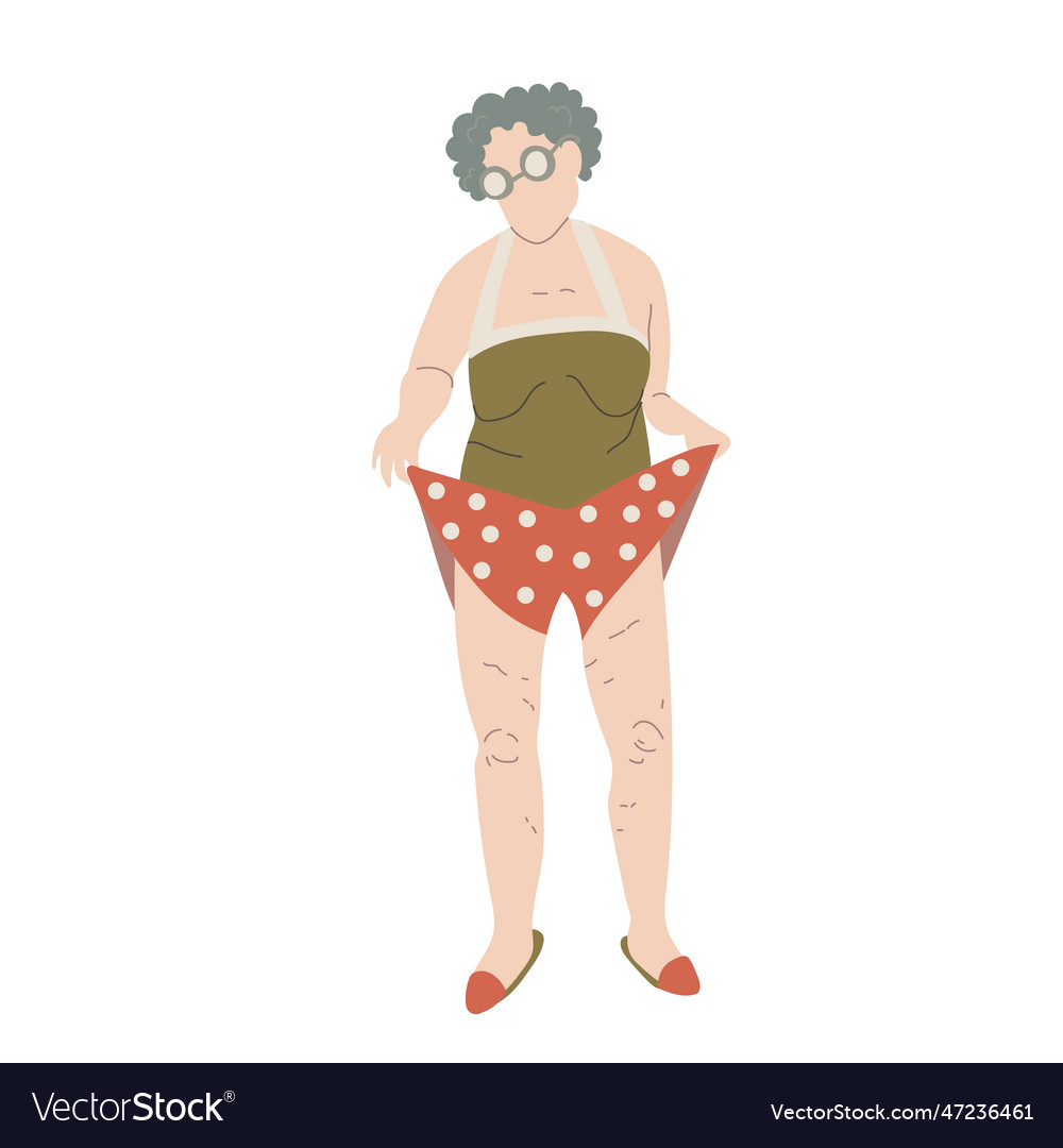Best of Old lady in swimsuit