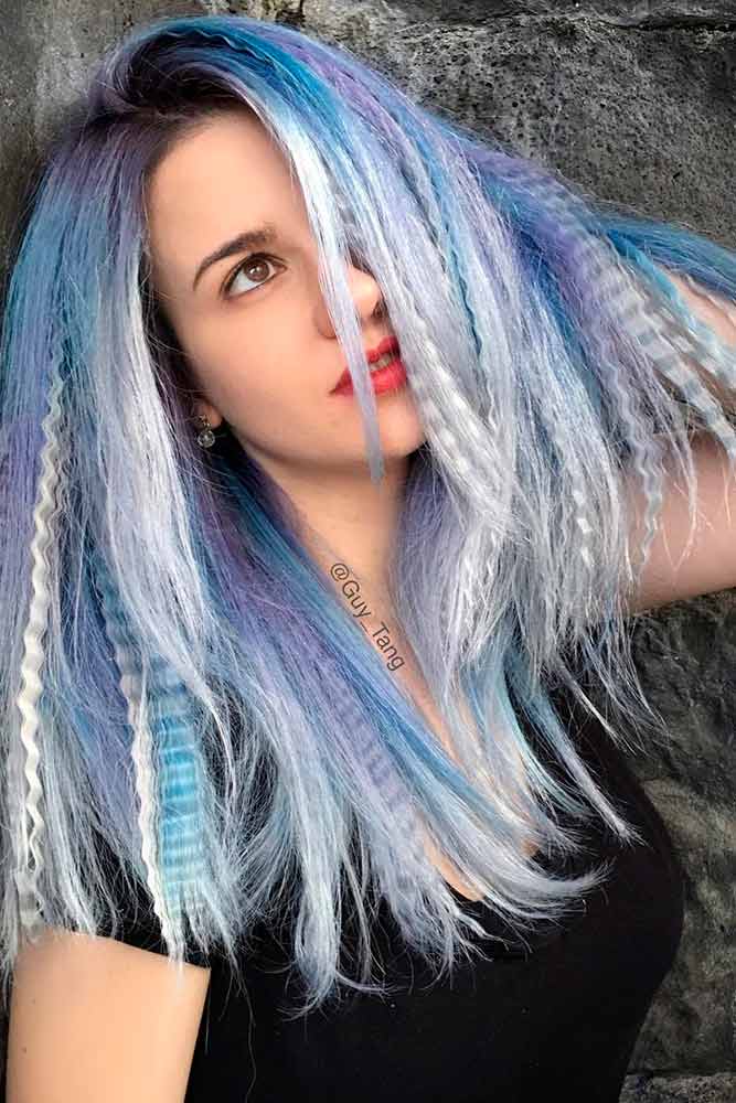Pictures Of Girls With Blue Hair damer og