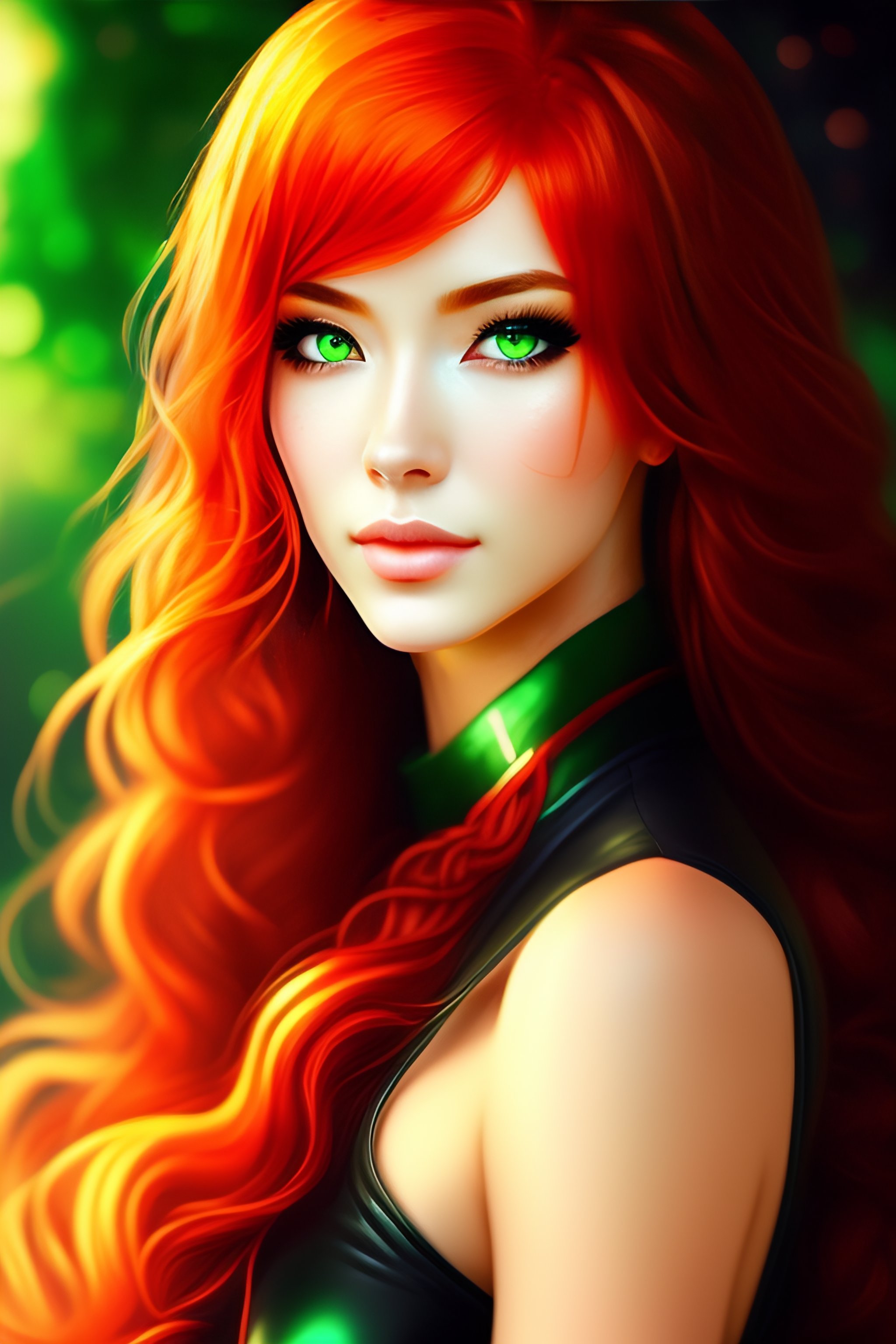 aivee valmonte add red haired anime woman photo