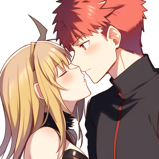 saber and shirou kiss