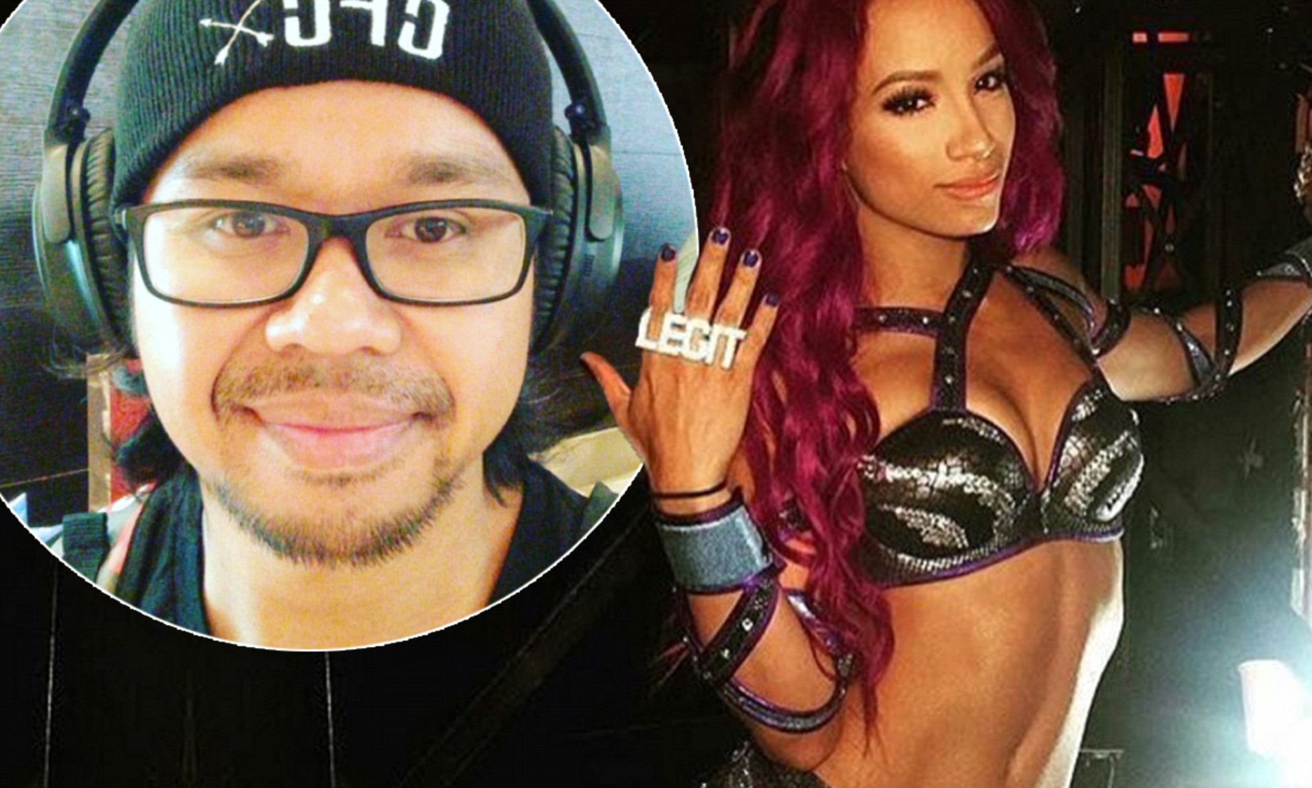 carolyn crooks add sasha banks fakes photo