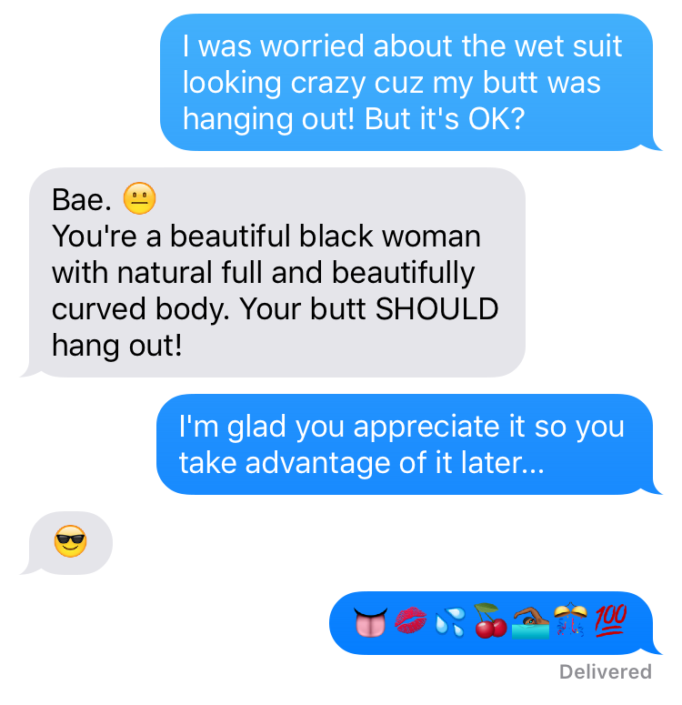 sexting about a blowjob