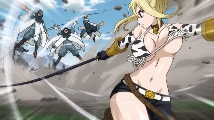 Sexy Fairy Tail Characters domination wrestling