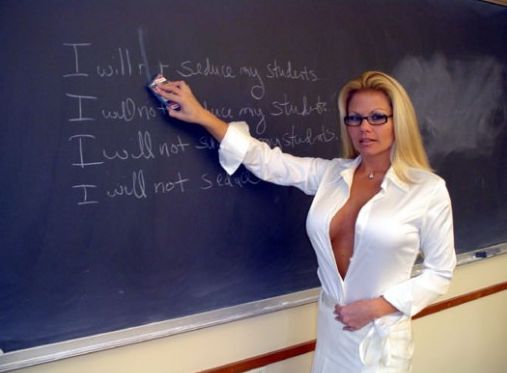 Sexy Teacher In Class tit cartoons