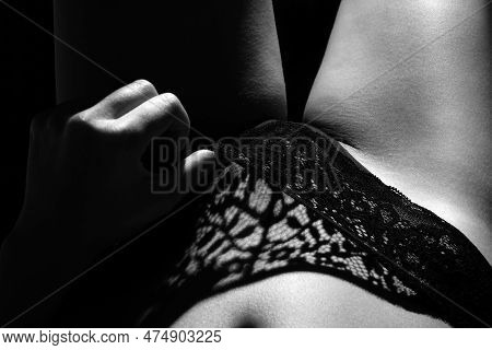 sexy woman touching herself