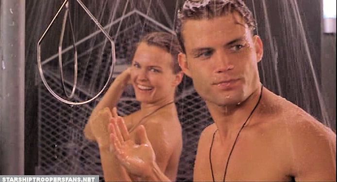 cheryl latif add shower scene starship troopers photo