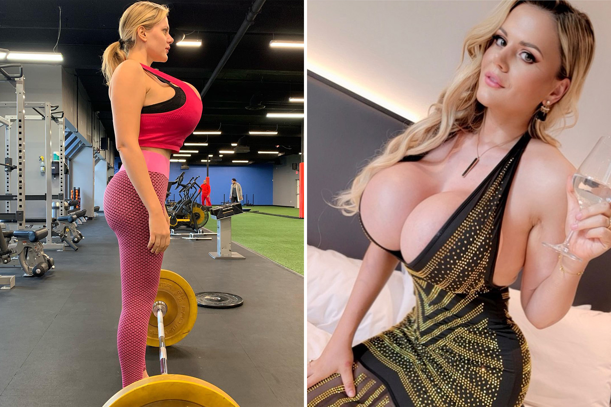 amy bystrom recommends skinny blonde huge tits pic