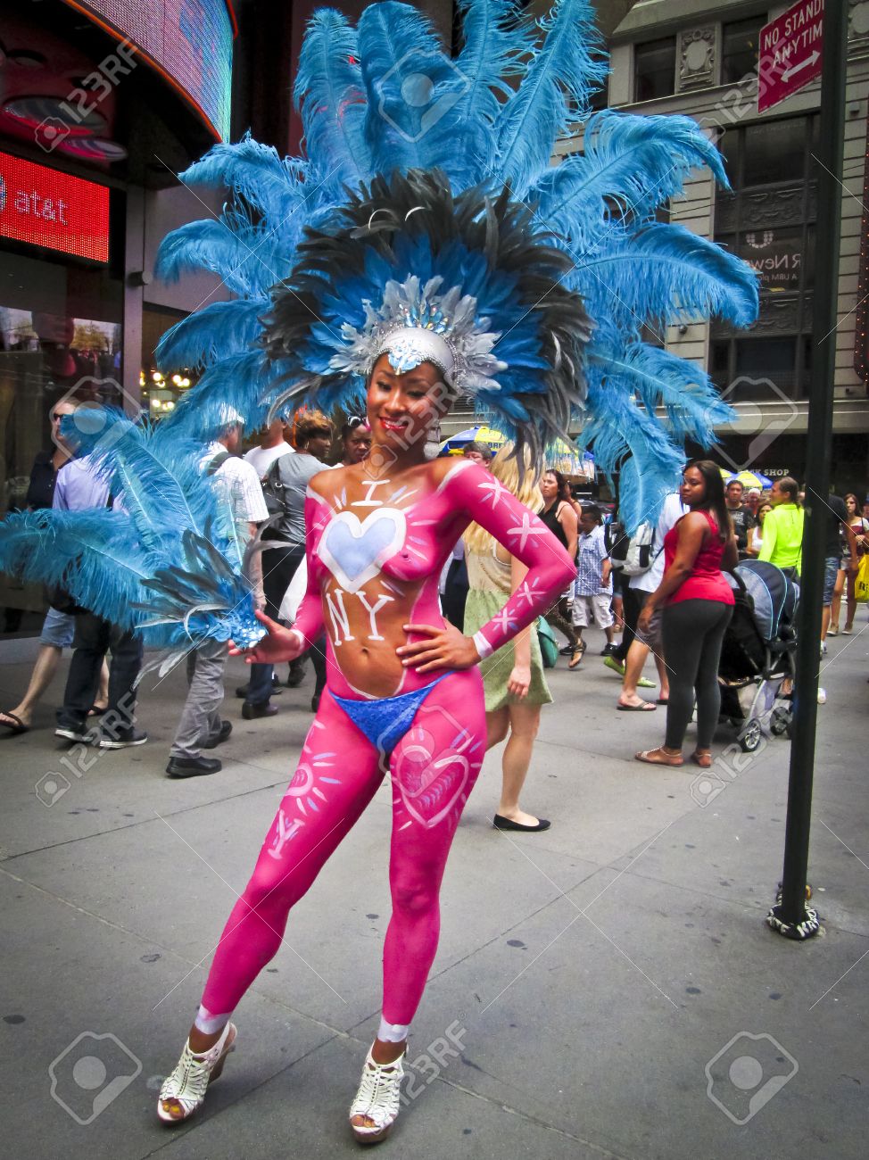 Best of Times square body paint girl