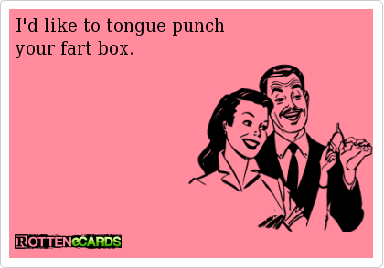 Best of Tongue punch her fart box