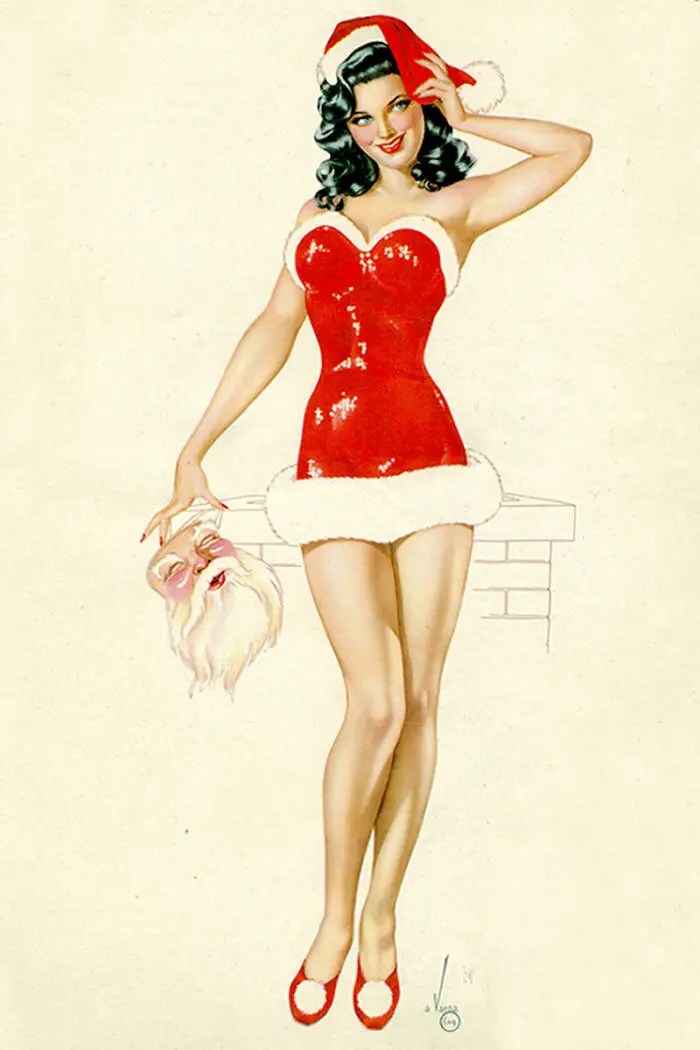 dave markellos recommends vintage christmas pin up girl images pic