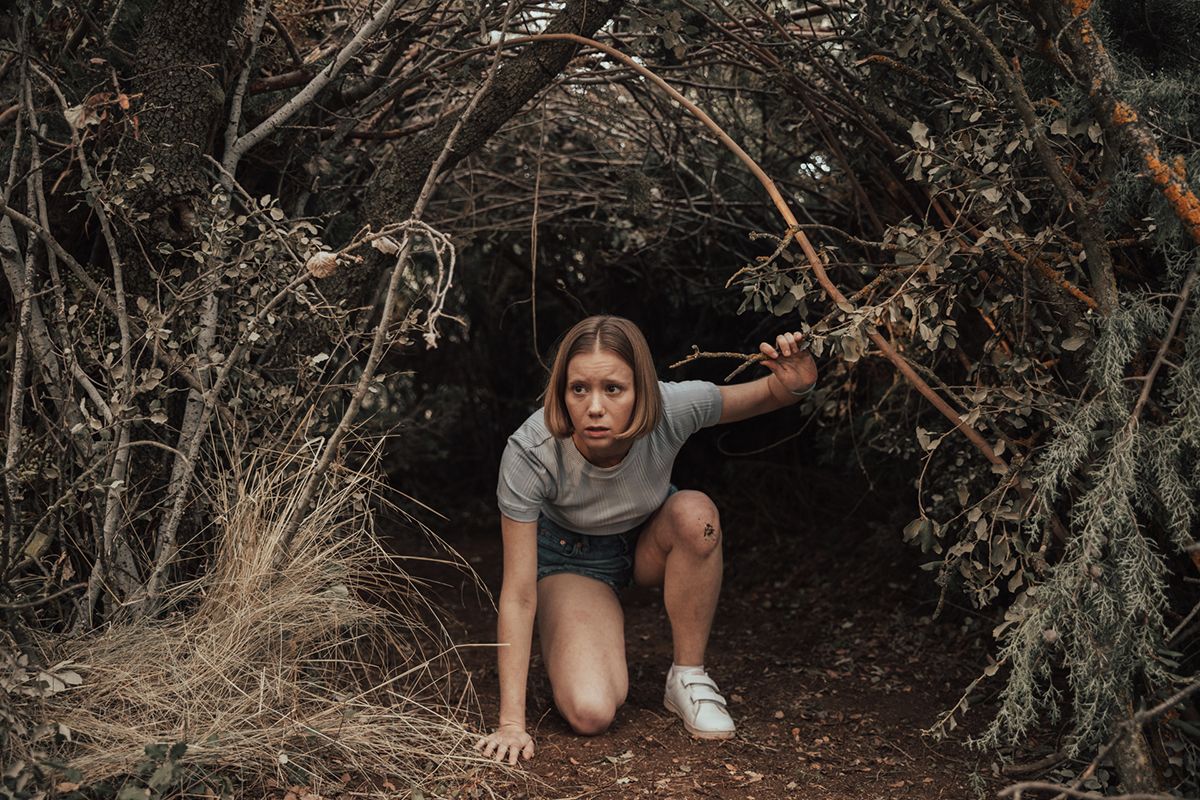 violada en el bosque