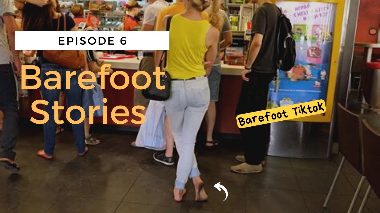 woman barefoot in public