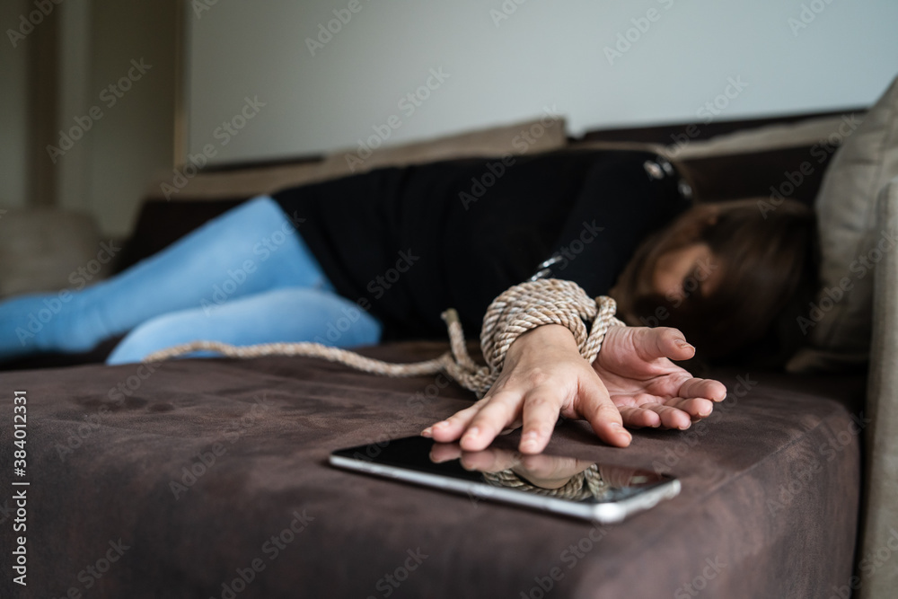 Best of Woman tied to bed