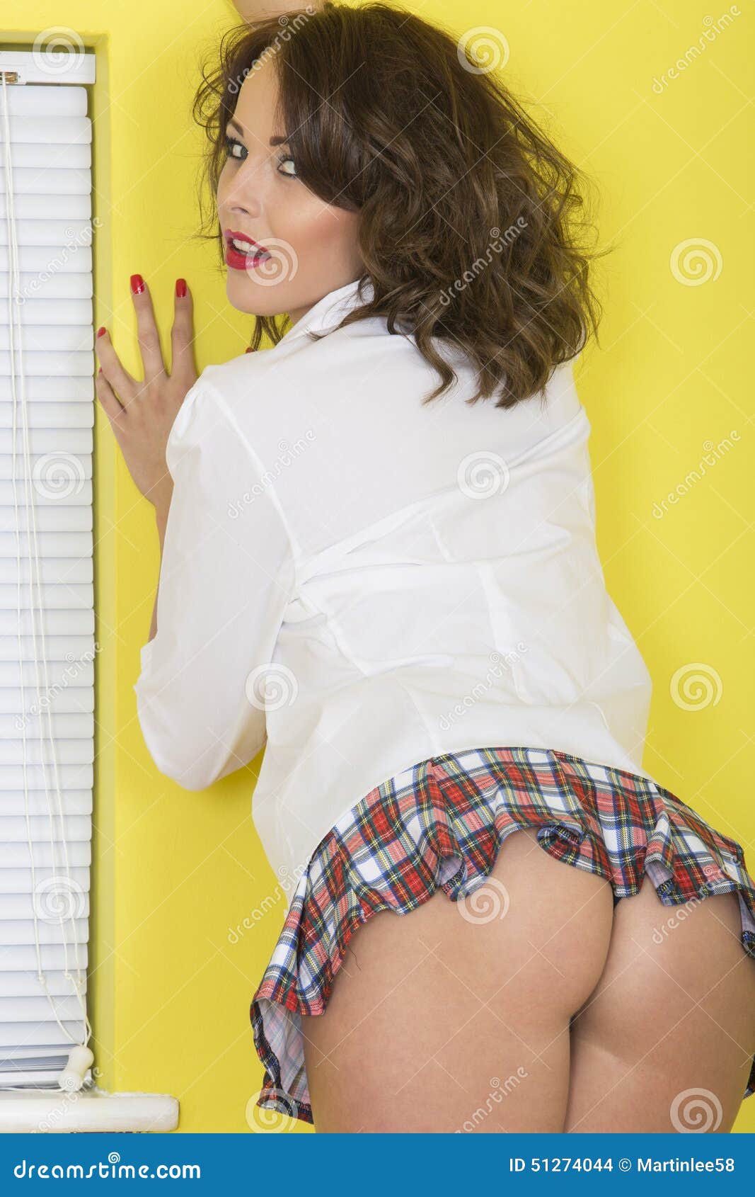 women bending over in skirts