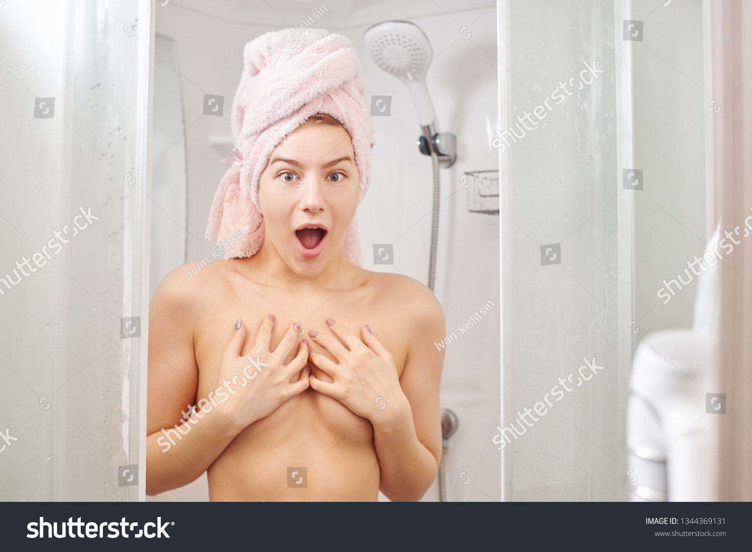 women caught in the shower