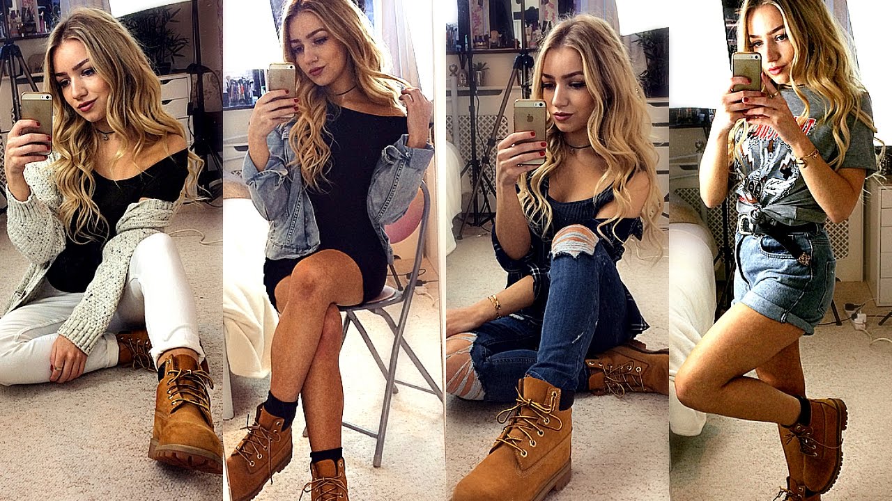 Best of Women wearing timberland boots