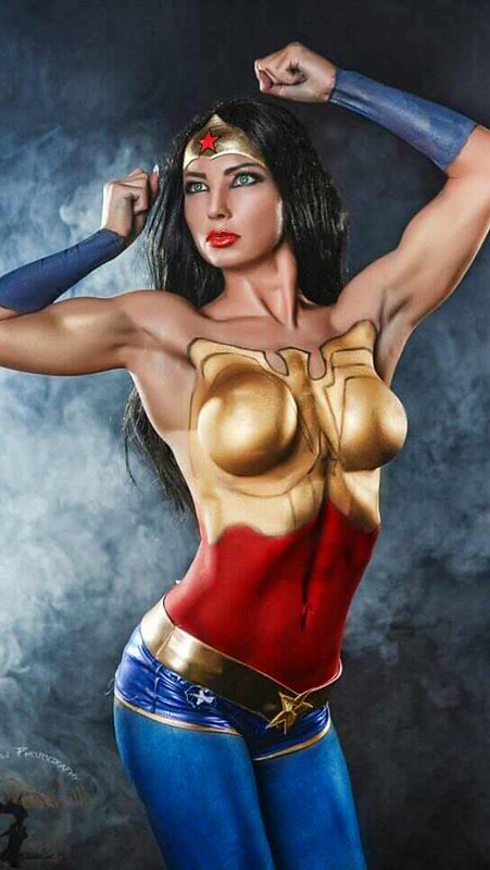 azubuike ugochukwu emmanuel share wonder woman bodypaint pics photos